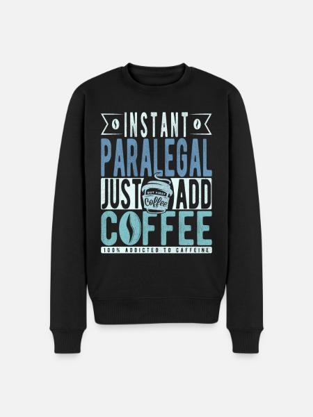 Paralegal coffee saying - Men's Premium Organic Jumper - black