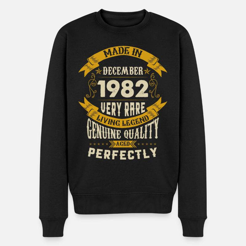 Décembre 1982 Millésime anniversaire - Pull Premium bio Homme - noir