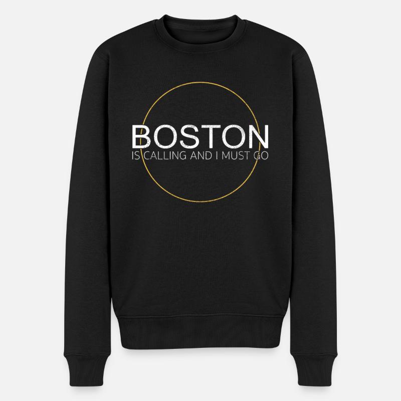 Dicton de Boston - Pull Premium bio Homme - noir