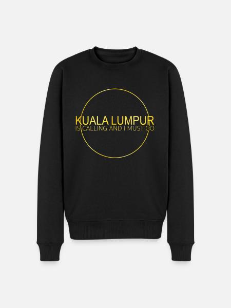 Kuala Lumpur spruch - Männer Premium Bio Pullover - Schwarz
