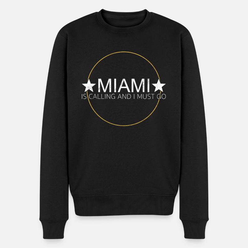 Citation de Miami - Pull Premium bio Homme - noir