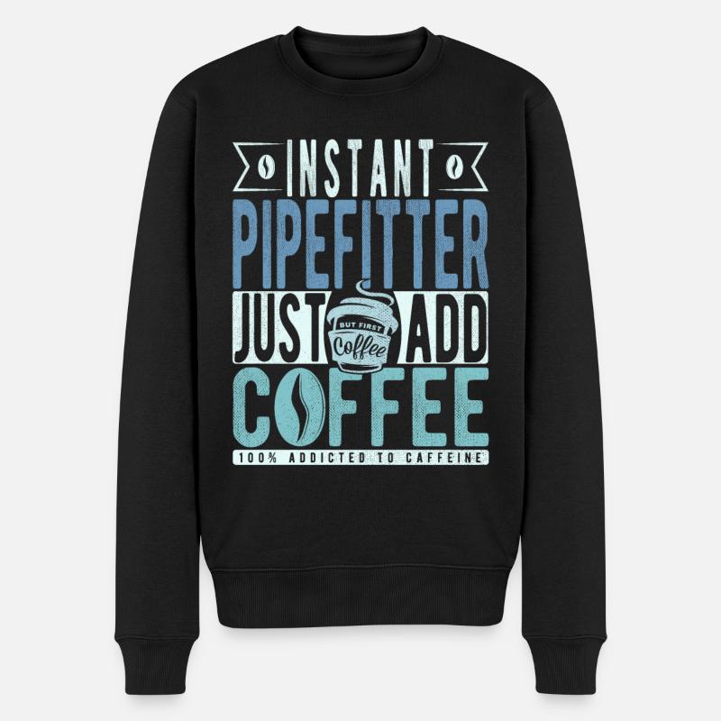 Installer coffee saying - Men's Premium Organic Jumper - black