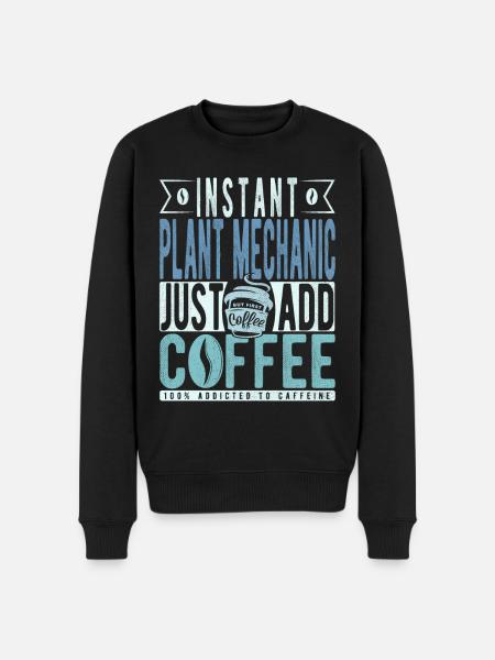 Plant mechanic coffee saying - Men's Premium Organic Jumper - black