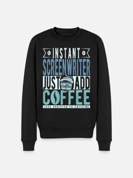 Screenwriter Kaffee Spruch - Men's Premium Organic Jumper - black