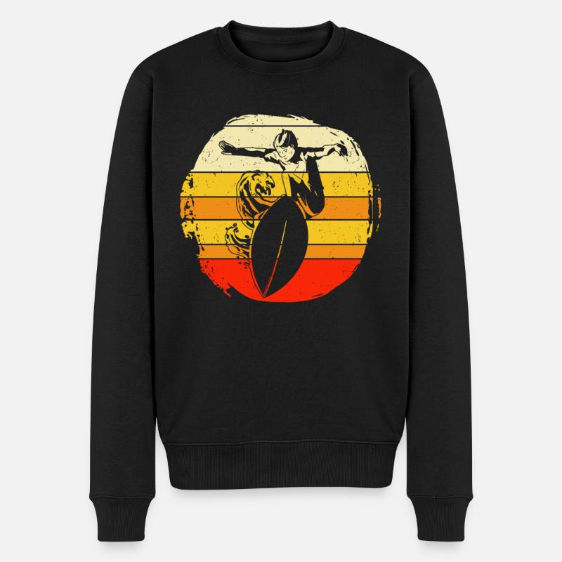 Skimboard Surfen Skimborden Skimbording Geschenk - Männer Premium Bio Pullover - Schwarz