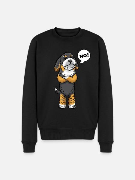 Bernedoodle dog stubborn - Men's Premium Organic Jumper - black