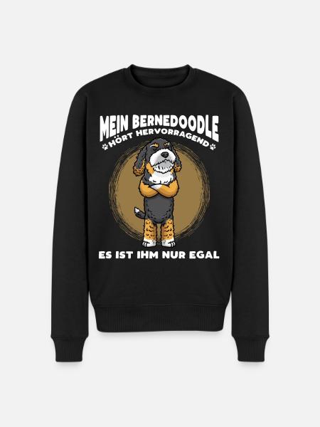 Stur Bernedoodle Hund - Männer Premium Bio Pullover - Schwarz