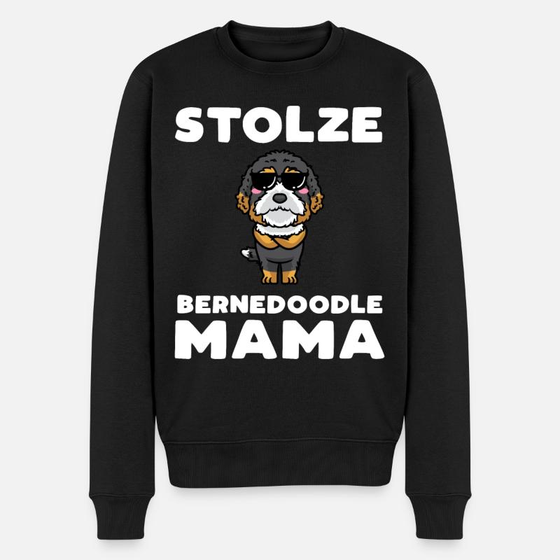 Bernedoodle Mama - Männer Premium Bio Pullover - Schwarz