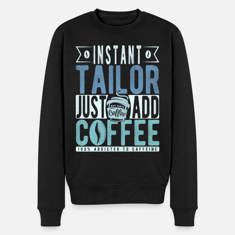 Schneider Kaffee Spruch - Männer Premium Bio Pullover - Schwarz