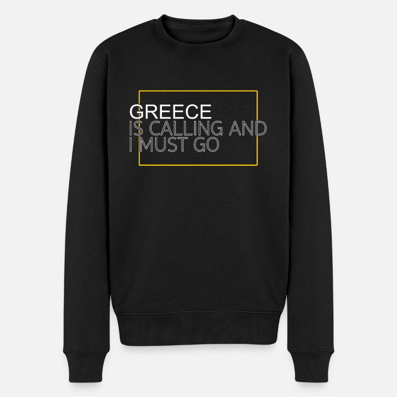 Grèce Dicton - Pull Premium bio Homme - noir