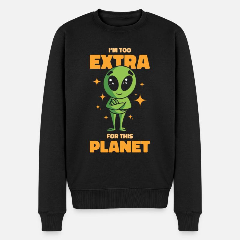 Space Alien Extravertit Êtres extravertis - Pull Premium bio Homme - noir