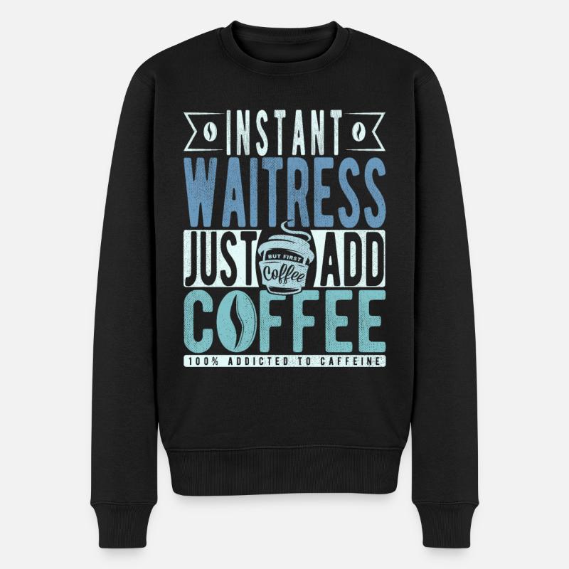 Café de serveuse disant - Pull Premium bio Homme - noir