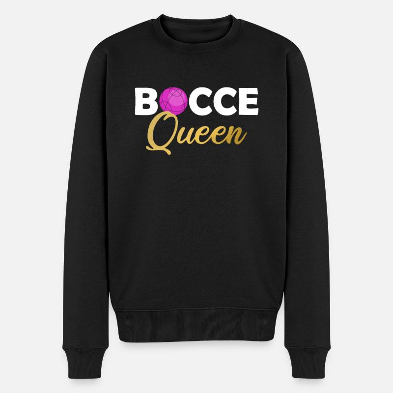 Bocce ball queen, bocce ball - Männer Premium Bio Pullover - Schwarz