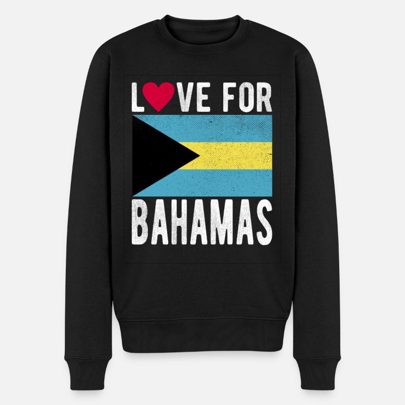 Bahamas Souvenir - Männer Premium Bio Pullover - Schwarz