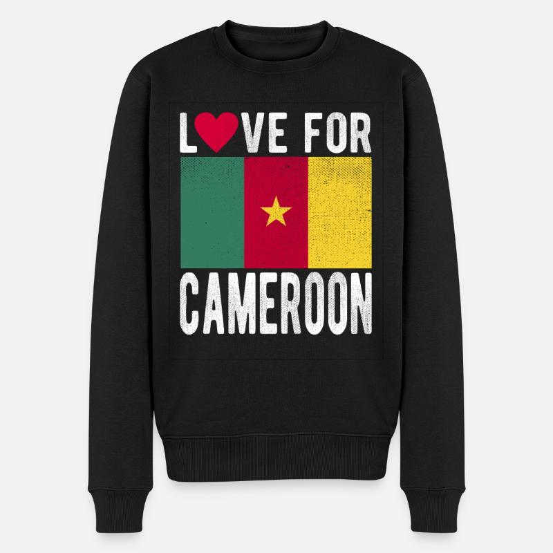 Kamerun Souvenir - Männer Premium Bio Pullover - Schwarz