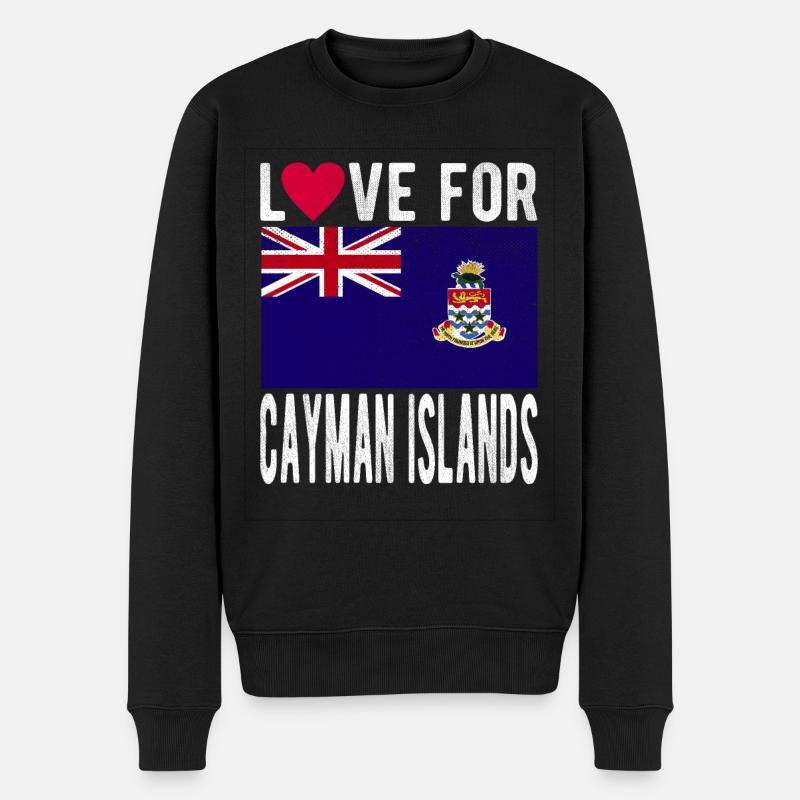 Cayman Inseln Souvenir - Männer Premium Bio Pullover - Schwarz