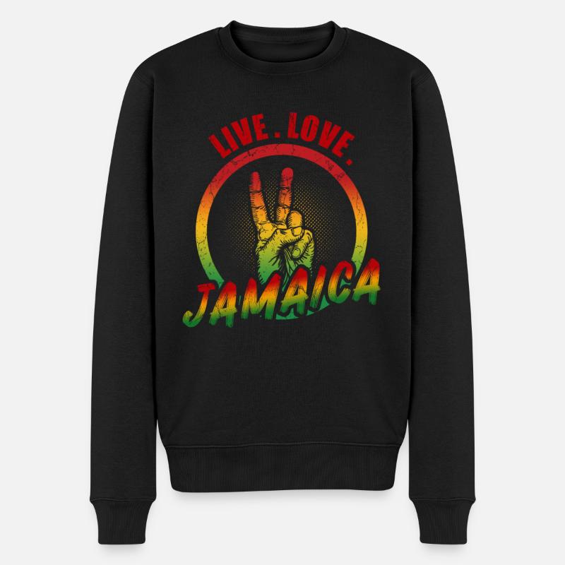 Jamaïque Amour Jamaïque - Pull Premium bio Homme - noir