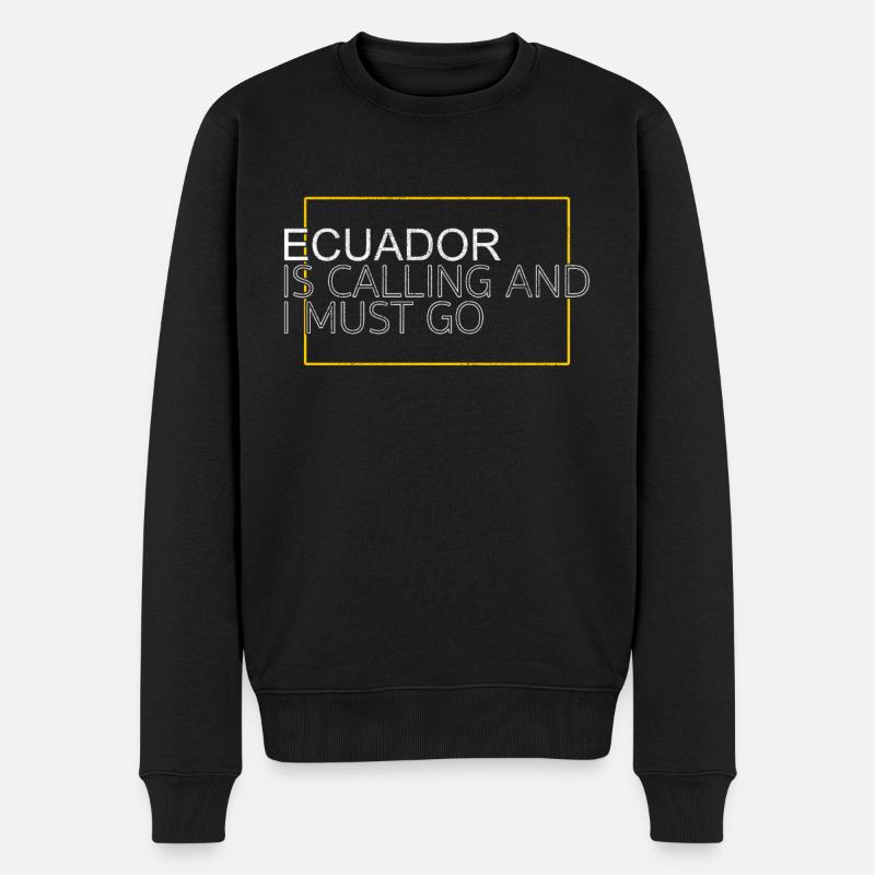 Ecuador Spruch - Männer Premium Bio Pullover - Schwarz