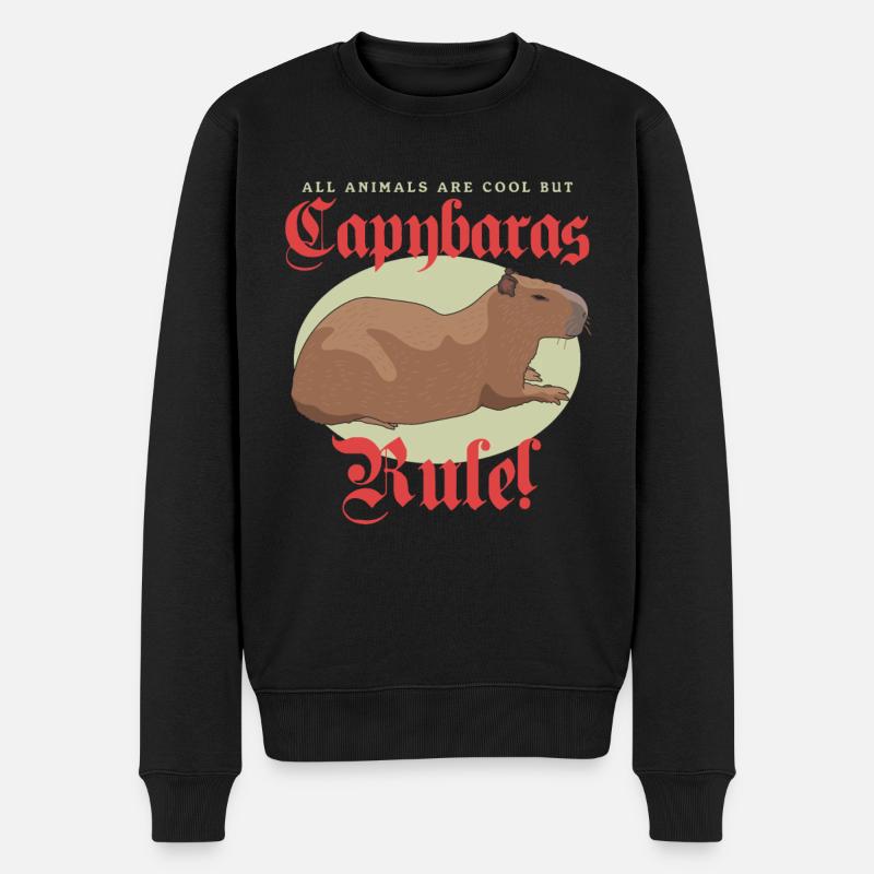 Capybara Capybaras Capybaras Capybara Cadeau - Pull Premium bio Homme - noir