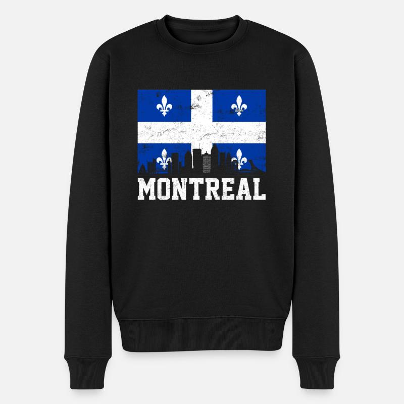 Montreal Quebec, Canada montreal - Männer Premium Bio Pullover - Schwarz