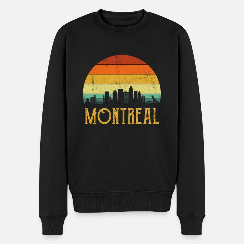 Montreal Quebec, Canada montreal - Männer Premium Bio Pullover - Schwarz