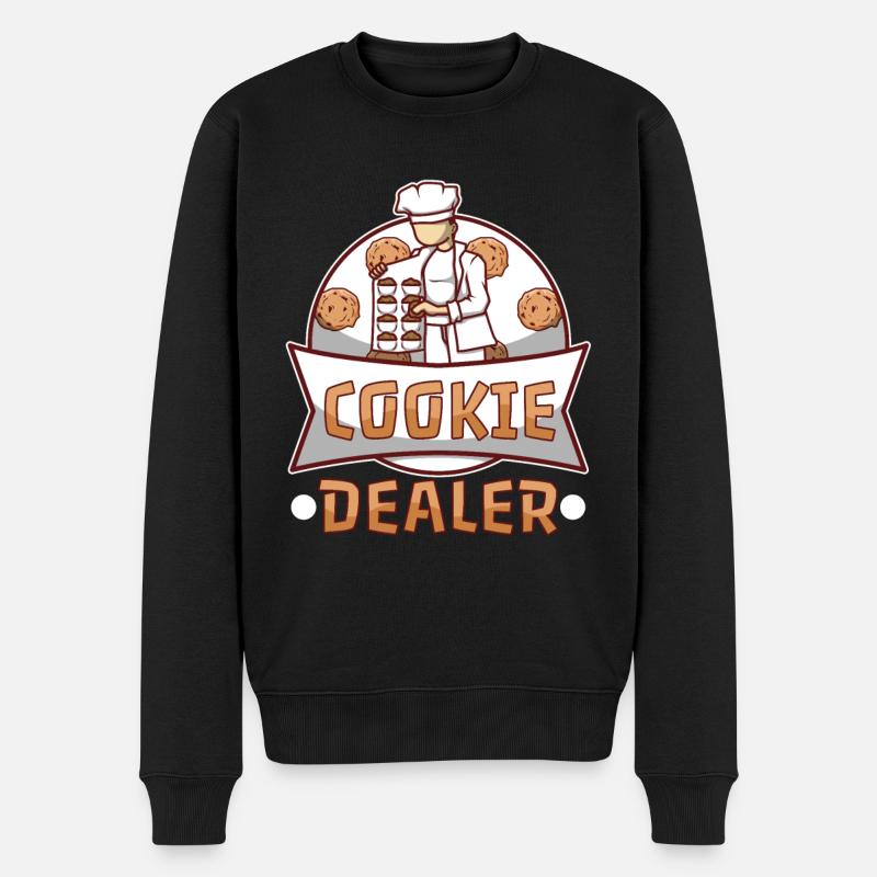 Cookie dealer - Männer Premium Bio Pullover - Schwarz