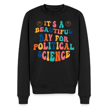 Science politique - Pull Premium bio Homme - noir - Devant - Nico (187cm)