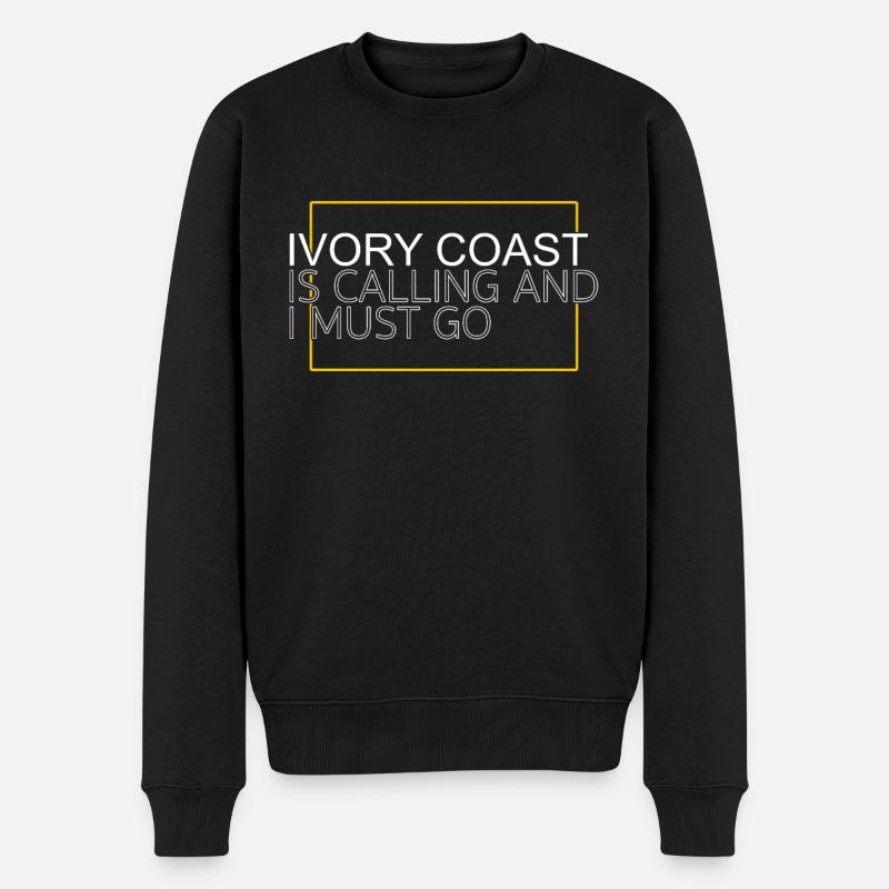 Elfenbeinküste Spruch - Männer Premium Bio Pullover - Schwarz