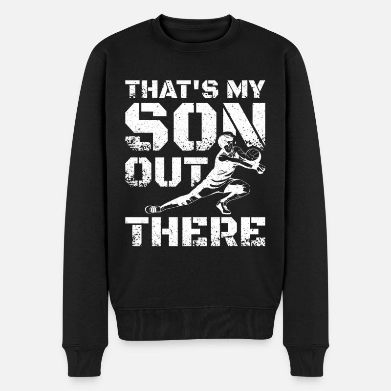 C’est mon fils là-bas volleyball - Pull Premium bio Homme - noir