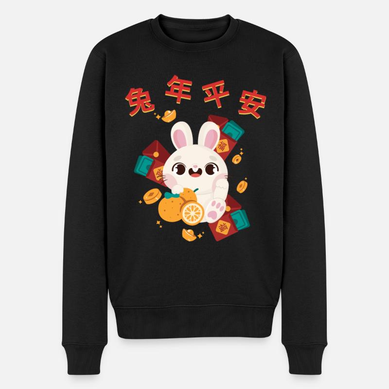 Signe chinois du zodiaque Rat - Pull Premium bio Homme - noir