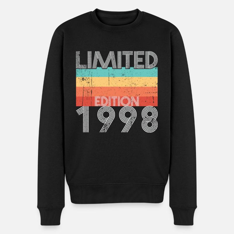 Limited Edition Retro 1998 - Männer Premium Bio Pullover - Schwarz