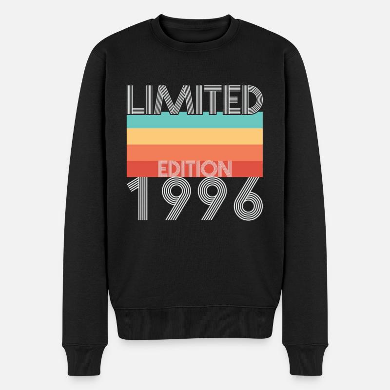 Limited Edition Retro 1996 - Männer Premium Bio Pullover - Schwarz