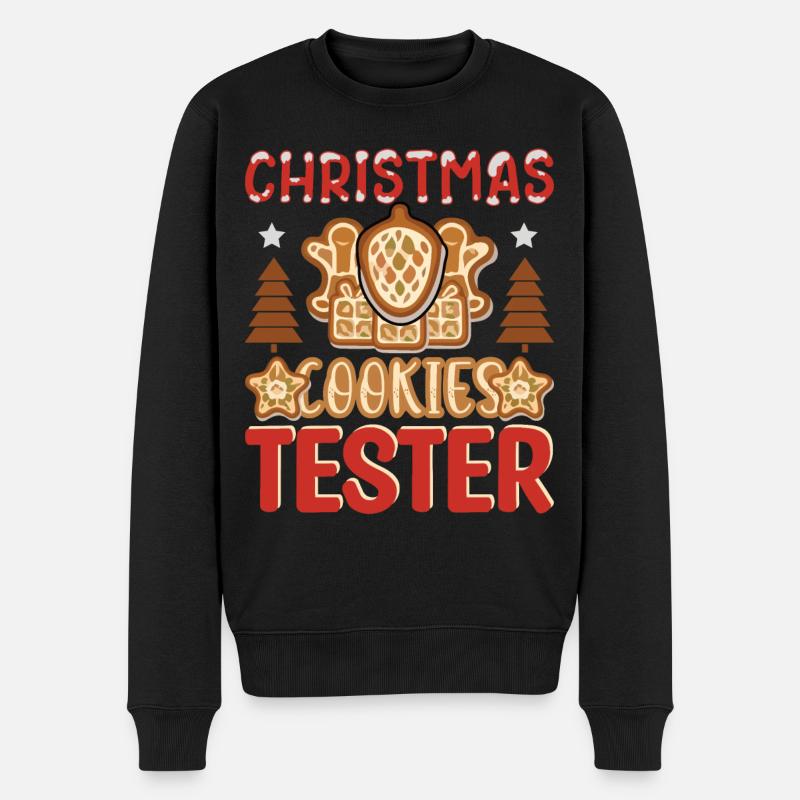 Weihnachten Keks Tester - Männer Premium Bio Pullover - Schwarz