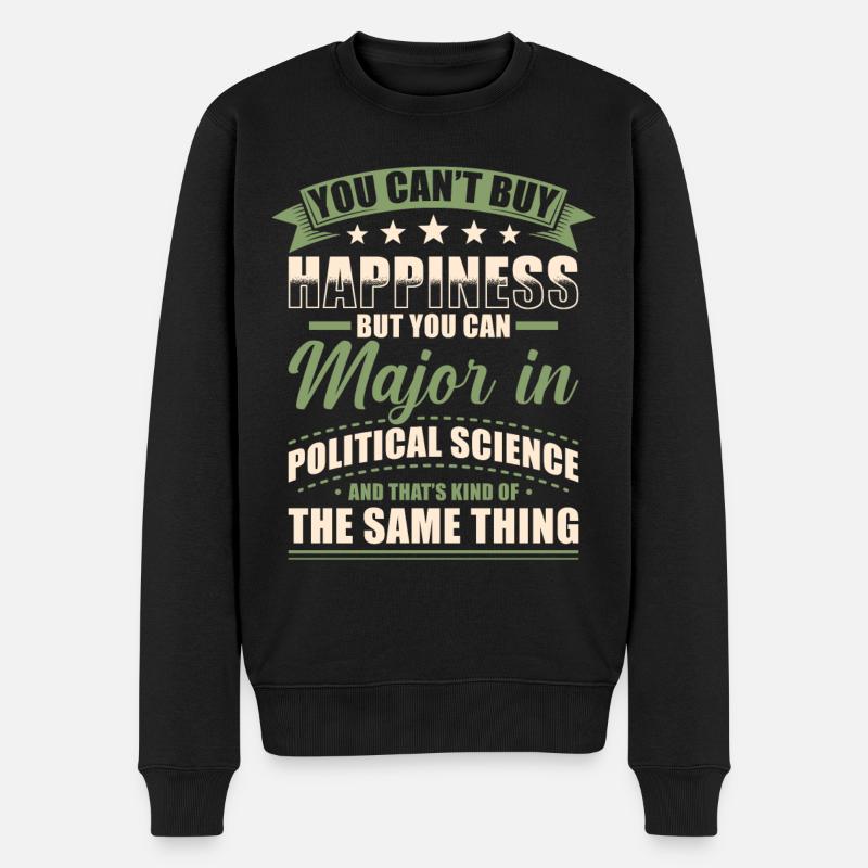 Diplôme en sciences politiques - Pull Premium bio Homme - noir