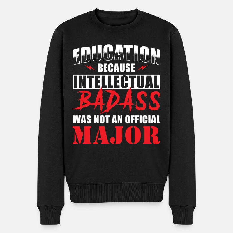 Pädagogik Abschluss - Männer Premium Bio Pullover - Schwarz