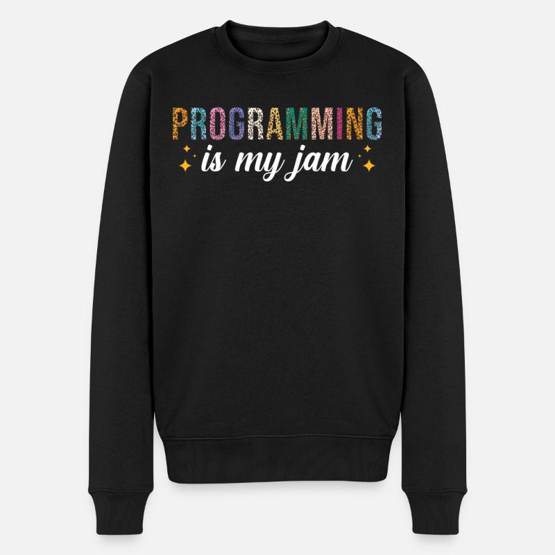 Programming Ist Meine Leidenschaft - Männer Premium Bio Pullover - Schwarz