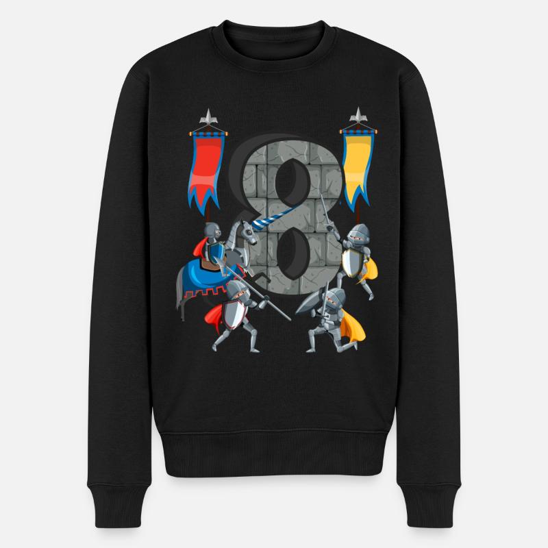 Chevaliers médiévaux Histoire médiévale - Pull Premium bio Homme - noir