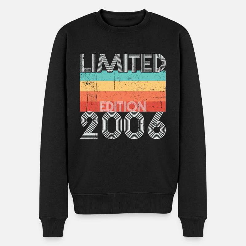 Limited Edition Retro 2006 - Männer Premium Bio Pullover - Schwarz