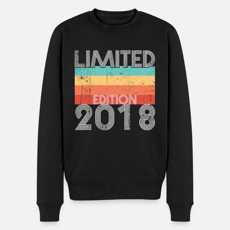 Limited Edition Retro 2018 - Männer Premium Bio Pullover - Schwarz