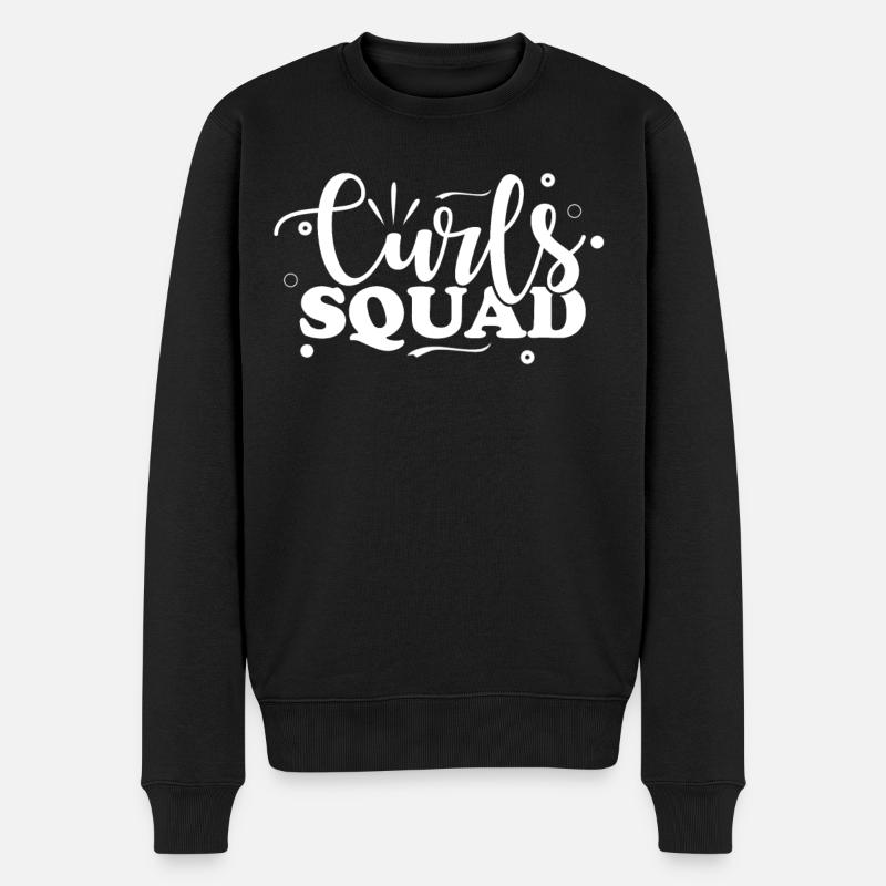 Curls Squad Curly Harre Group - Pull Premium bio Homme - noir