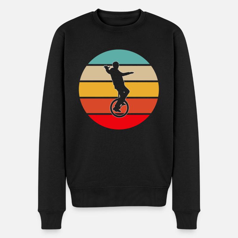 Rétro monocycle - Pull Premium bio Homme - noir