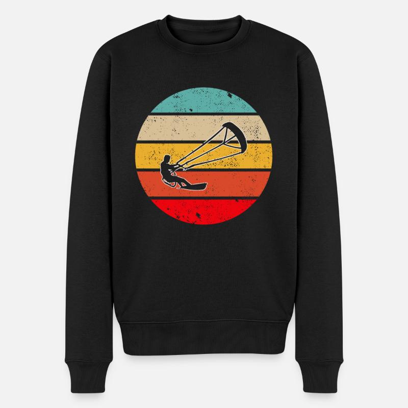 Kite Surf Rétro - Pull Premium bio Homme - noir