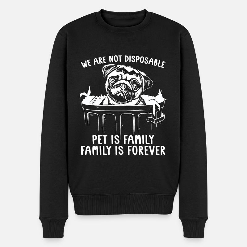 Abandoned Pets We Are Not Disposable Animal Lover - Männer Premium Bio Pullover - Schwarz
