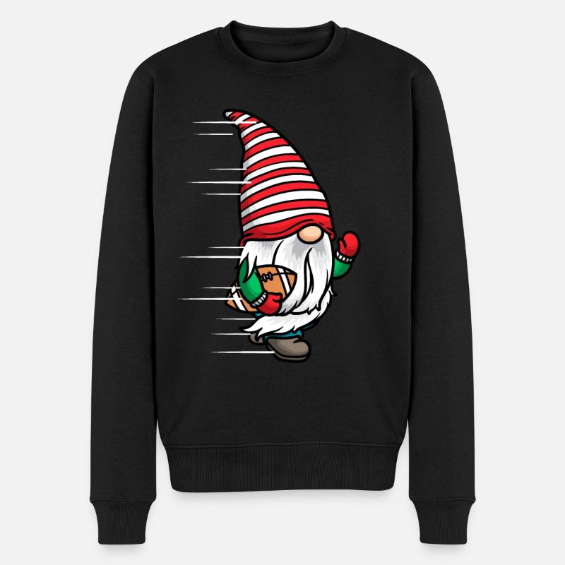Noël Nain Gnome Gnome Football - Pull Premium bio Homme - noir