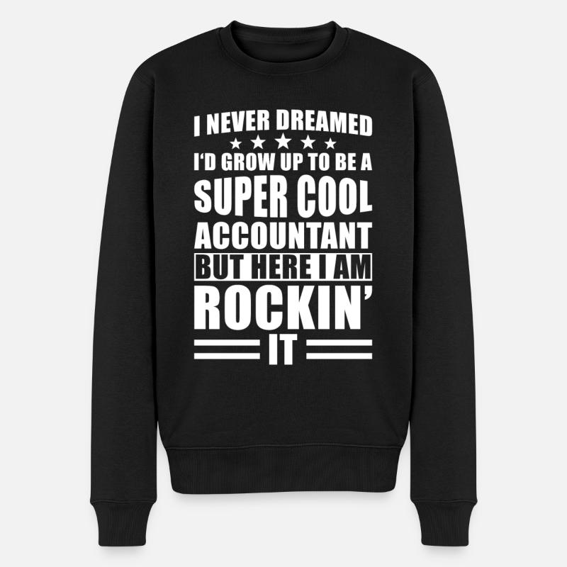 Comptable Dire - Pull Premium bio Homme - noir