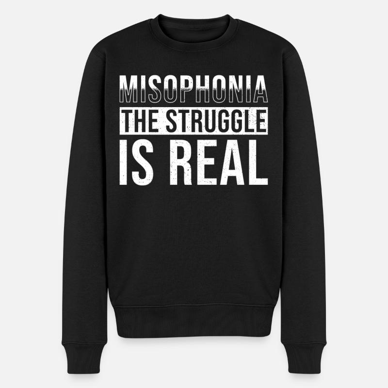 Dicton misophonie - Pull Premium bio Homme - noir