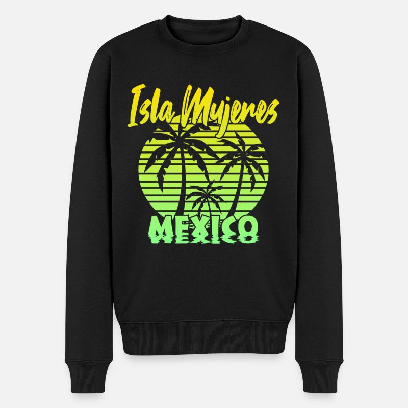 Isla Mujeres Mexique - Pull Premium bio Homme - noir
