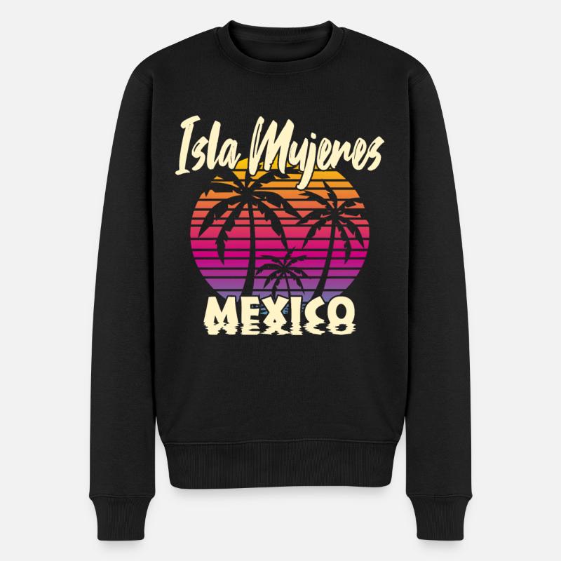 Isla Mujeres Mexique - Pull Premium bio Homme - noir