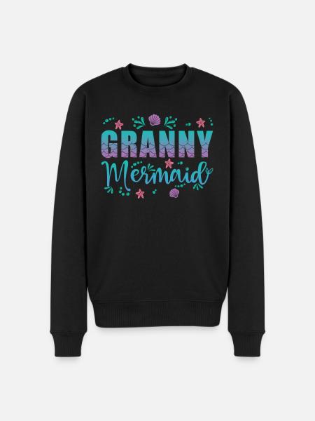 Grandma Mermaid - Men's Premium Organic Jumper - black