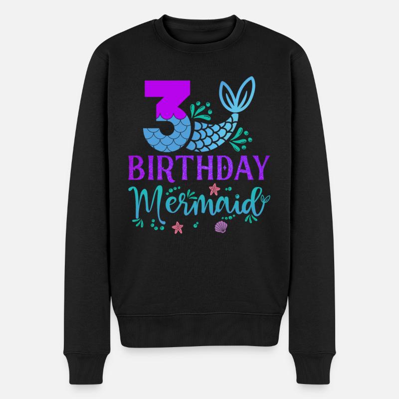 3ème anniversaire Sirène - Pull Premium bio Homme - noir